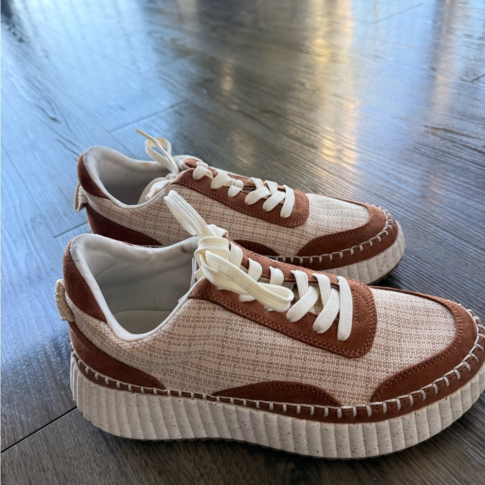 Brown and Cream Sneakers